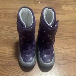 Purple Snowflake Kids Winter Boots